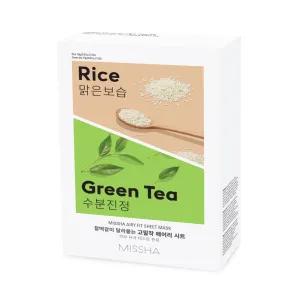 Airy Fit Sheet Mask Rice & Green Tea 10 PK