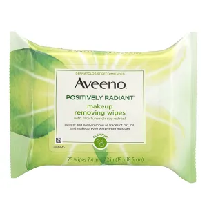 Aveeno Positively Radiant Makeup Removing Wipes 25Wipes