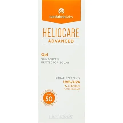 Light sunscreen Advanced Gel Spf 50 50 ml for a matte face covering, Heliocare