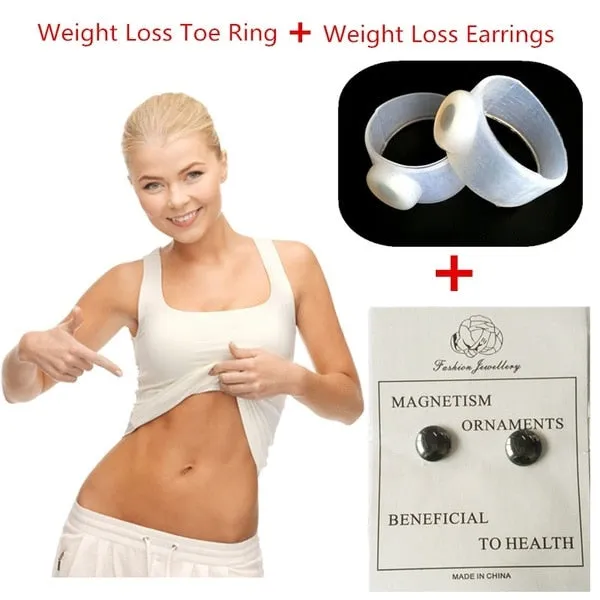 Magnetic Slimming Earrings Toe Rings Slimming Patch Lose Weight Magnetic Health Jewelry Magnets Of Lazy Paste Slim Patch