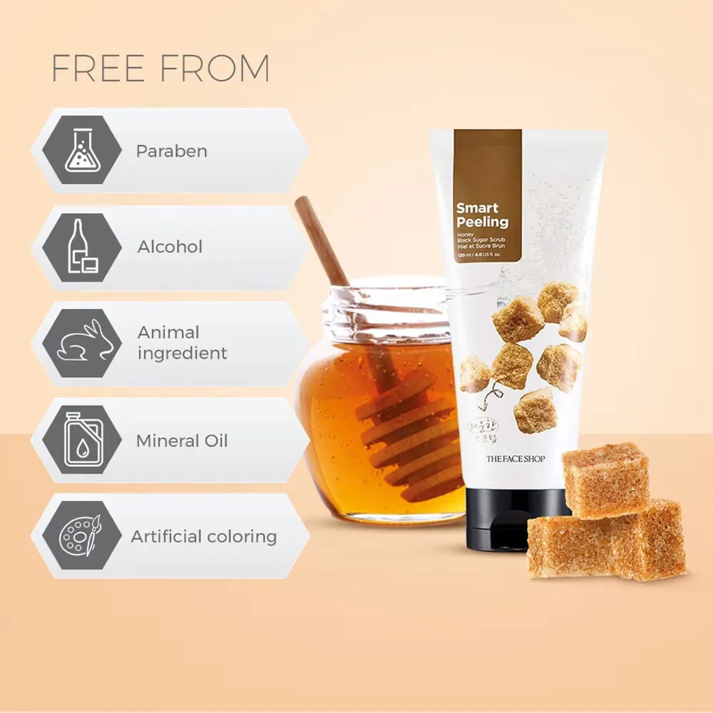 The Face Shop Smart Peeling Honey Black Sugar Scrub (120ml)