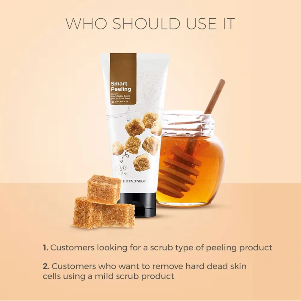 The Face Shop Smart Peeling Honey Black Sugar Scrub (120ml)