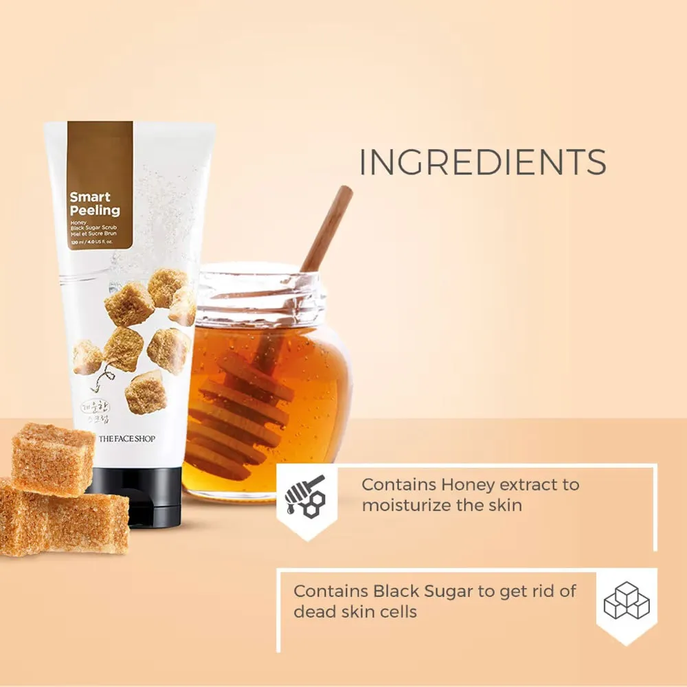 The Face Shop Smart Peeling Honey Black Sugar Scrub (120ml)